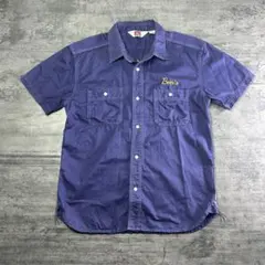 BEN DAVIS 半袖ワークシャツ 刺繍ロゴ バックロゴ L アメカジのサムネイル
