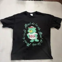 acme de la vie クマイラスト ブラック Tシャツ