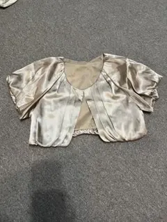 値下げ　サテン　シャンパンゴールド　ボレロ 9号