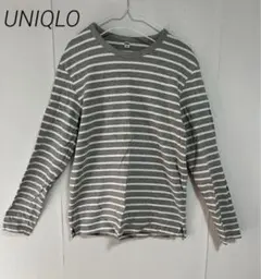 新品　ユニクロ　UNIQLO /ホワイトストライプ 長袖カットソー Sサイズ