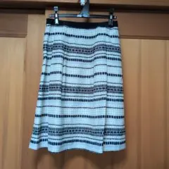 J.PRESS ストライプ フレアスカート ひざ丈