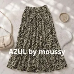 A107 AZUL by moussy 花柄プリーツスカート ロングスカート Sのサムネイル