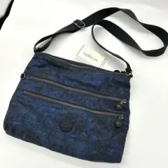 希少】キプリング　Kipling ショルダーバッグ　サコッシュ　メタリックブルー