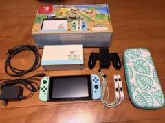 Switch あつ森セット 本体 ソフト無　ケース&256GB SD付