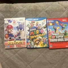 Wii ゲームセット 3本 マリオシリーズ