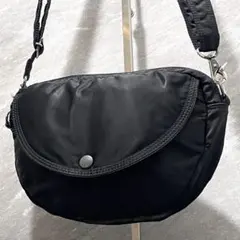 希少✨PORTER タンカー オーバル ハーフムーン ショルダーバッグ ブラック