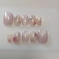 ハンドメイドネイルチップ✧⁠*⁠。マグネット✧⁠*⁠。ベリーショート✧⁠*⁠。花