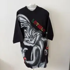 希少★00sバックスバニー Tシャツ 黒 ビッグプリント　LOT29LUXE L