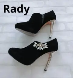 定価19800円♡Rady♡きらきらビジュー黒スエードセレブブーティ
