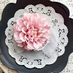 コサージュ*ダリア《ライトピンク》卒業式 入学式 結婚式 ハンドメイド