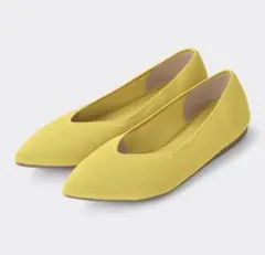 GU ウォッシャブルニットフラットシューズ イエロー【タグ無し】のサムネイル
