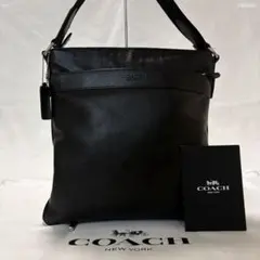 【訳あり極美品】コーチ ショルダーバッグ クロスボディバッグ レザー 肩掛け 黒