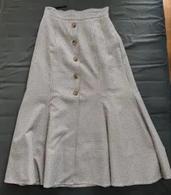 NICE CLAUP ナイスクラップ　チェック柄ロングスカート