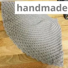 【24時間発送】【安心メルカリ便】 【ハンドメイド】グレーのふわふわポンチョ