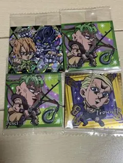 4枚 ジョジョ にふぉるめーしょん シール プロシュート ペッシ フーゴ 5部