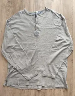 3L ヘンリーネック長袖カットソー