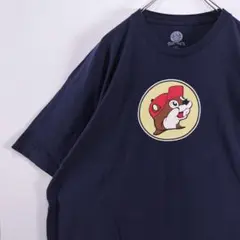 US古着 BUC-EE'S バッキーズ 企業ロゴ 半袖Tシャツ 両面デザイン 紺