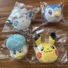 ポケモン　ぬいぐるみポーチ小物入れ4点セット