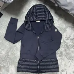 【⭐️】★極美品★サイズ1★ブラック★ジャケット／パーカー★モンクレール★ ブラック Leandroパーカー : ロングジャケット＆パーカー 向けの