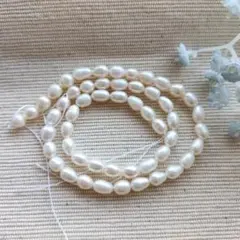 P379-4 淡水パール6-7mm１連約37cm天然バロックパール ハンドメイド