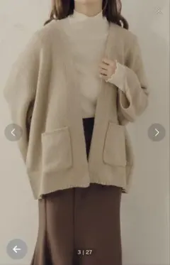 オーバーニットジャケットカーディガン