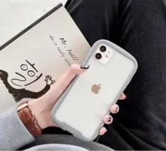 スマホケース i Face風 iPhone XR グレー