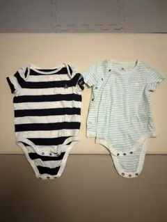 baby gap ストライプ ボディスーツ 2点セット