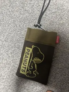 PEANUTS スヌーピーポーチ オリーブグリーン