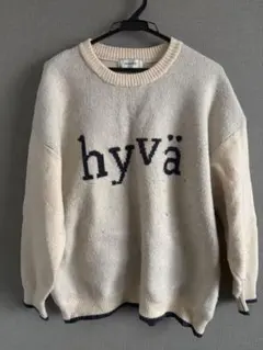 ロゴジャガード クルーネックニット プルオーバー