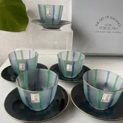 新品‼︎ 京霧 冷茶グラスセット 受け皿付　5セット