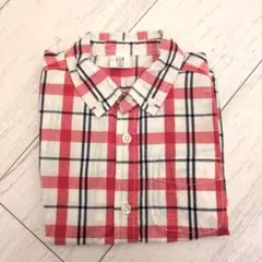 GAP 半袖チェックシャツ 赤・白・青 90 100