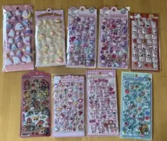 キャラクター、ボンドロ、ドロップジュエリーぷくぷくシールなど、 9枚セット
