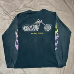 90s Hard Rock Harley Davidson ファイヤー　ロンTのサムネイル