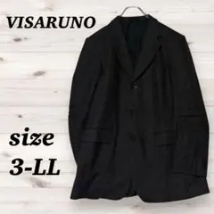 ビサルノ（３－LL）ウールカシミア混紡 テーラードジャケット　ウールコート　丸井