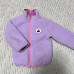ミニーマウス フリースジャケット 薄紫　ボアジャケット　リバーシブル　フードなし