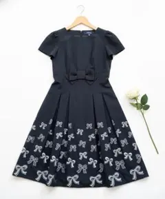 エムズグレイシー リボン刺繍ワンピース