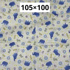 251 そらいろプッチオン柄　ホワイト　Wガーゼ生地　105×100