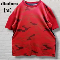 ディアドラ diadora 半袖 Tシャツ M 赤 カモフラ 迷彩 練習着のサムネイル