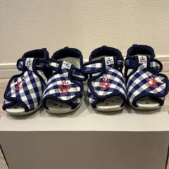 【14cm 15cm】2足セット ベビーサンダル マリン キッズ こども