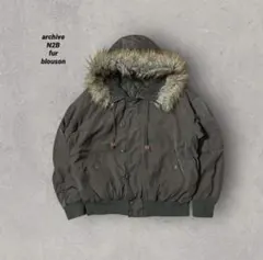archive N2B type fur bomber jacket y2k