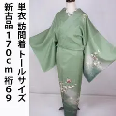 新古品！単衣＊金彩＆刺繡＊訪問着＊トールサイズ＊１７０ｃｍ＊裄６９＊横幅３０ｃｍ