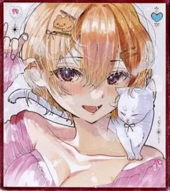 手描きイラスト オリジナル アナログイラスト 色紙 イラスト 原画 一点物