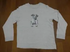 ジーユー Tシャツ 長袖 ライトグレー