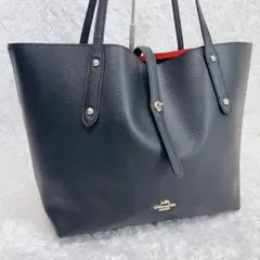 極美品 コーチ 北川景子着用 ドラマ トートバッグ　黒 A4収納可 大容量 シボ