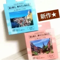 【最新作・東欧】ジグソーパズル 海辺 街並み 2種 セリアのサムネイル
