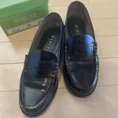 HARUTA ブラック ローファー 24cm 2E
