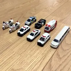 トミカ ミニカー まとめ売り パトカー 白バイ 消防車 キャデラック モリタ