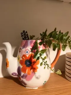 Francfranc！ブルーミー ティーポット蓋なし ！フラワーベース　花瓶