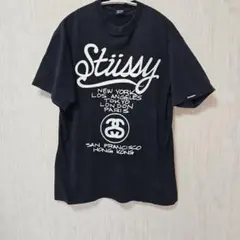 Stüssy ブラック Tシャツ (Medium)
