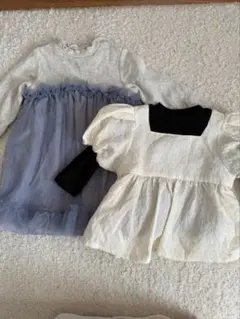 petit main プティマイン　ワンピース　チュニックチュール女の子 80